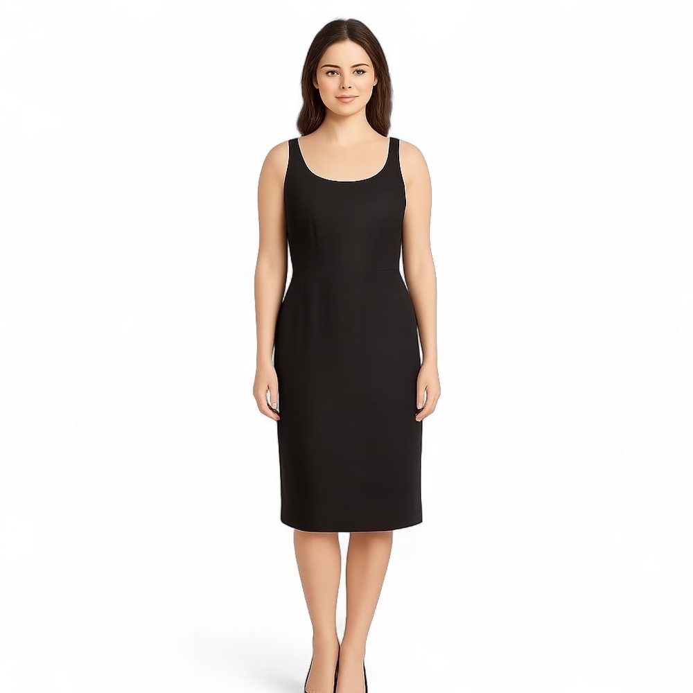 Ann Taylor Linen Blend Office Formal Party LBD Professional Shift Dress Womens